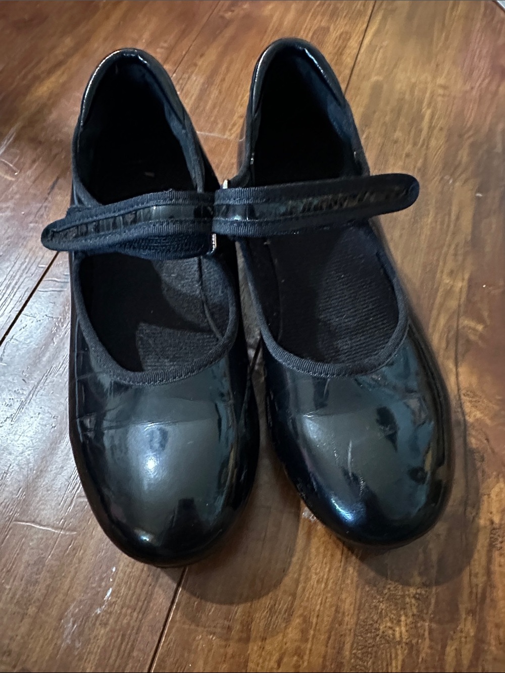 Black Patent Mary Jane Tap Shoes Metal Taps Dance Theater 3A